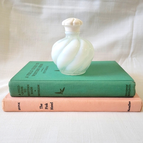 Vintage Fenton Devilbliss Perfume Bottle Opalescent Swirl Glass Art Deco - Picture 13 of 13